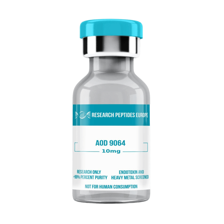 AOD 9604 10 mg y agua de mezcla 3 ml (ácido acético al 2 %). Una solución de reconstitución estéril que contiene ácido acético al 2 %.